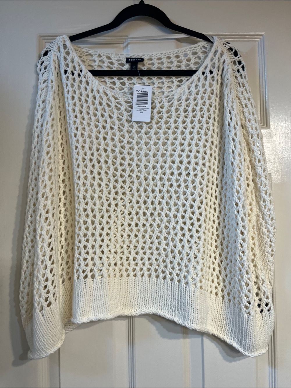 NWT torrid Cream Open-Weave Knit Sweater